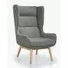 Manhattan Comfort Sampson Graphite and Natural Twill Accent Chair  - Manhattan Comfort Sampson Graphite and Natural Twill Accent Chair 