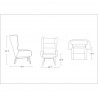 Manhattan Comfort Sampson  Twill Accent Chair