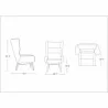Manhattan Comfort Sampson  Twill Accent Chair - Manhattan Comfort Sampson  Twill Accent Chair