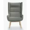 Manhattan Comfort Sampson Graphite and Natural Twill Accent Chair Front - Manhattan Comfort Sampson Graphite and Natural Twill Accent Chair Front