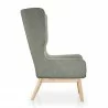 Manhattan Comfort Sampson Graphite and Natural Twill Accent Chair Side - Manhattan Comfort Sampson Graphite and Natural Twill Accent Chair Side