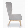 Manhattan Comfort Sampson Wheat and Natural Twill Accent Chair Side