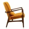 Manhattan Comfort Bradley Yellow and Walnut Linen Weave Accent Chair Side - Manhattan Comfort Bradley Yellow and Walnut Linen Weave Accent Chair Side