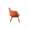 Manhattan Comfort Cronkite Orange and Walnut Twill Accent Chair Side - Manhattan Comfort Cronkite Orange and Walnut Twill Accent Chair Side