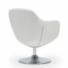 Manhattan Comfort Caisson White and Polished Chrome Faux Leather Swivel Accent Chair - Manhattan Comfort Caisson White and Polished Chrome Faux Leather Swivel Accent Chair