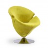 Manhattan Comfort Tulip Swivel Accent Chair in Multi Color Green Front