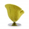 Manhattan Comfort Tulip Swivel Accent Chair in Multi Color Green Back
