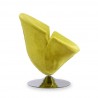 Manhattan Comfort Tulip Swivel Accent Chair in Multi Color Green Side