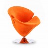Manhattan Comfort Tulip Swivel Accent Chair in Multi Color Orange Front