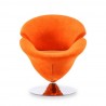 Manhattan Comfort Tulip Swivel Accent Chair in Multi Color Orange Front