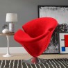 Manhattan Comfort Tulip Swivel Accent Chair in Multi Color Red