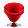 Manhattan Comfort Tulip Swivel Accent Chair in Multi Color Red Front