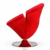 Manhattan Comfort Tulip Swivel Accent Chair in Multi Color Orange Side - Manhattan Comfort Tulip Swivel Accent Chair in Multi Color Orange Side
