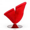 Manhattan Comfort Tulip Swivel Accent Chair in Multi Color Orange Side