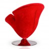 Manhattan Comfort Tulip Swivel Accent Chair in Multi Color Orange Back