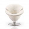 Manhattan Comfort Tulip Swivel Accent Chair in Multi Color White Front