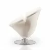 Manhattan Comfort Tulip Swivel Accent Chair in Multi Color White Side - Manhattan Comfort Tulip Swivel Accent Chair in Multi Color White Side