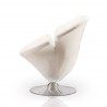 Manhattan Comfort Tulip Swivel Accent Chair in Multi Color White Side