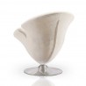 Manhattan Comfort Tulip Swivel Accent Chair in Multi Color White Back