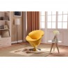 Manhattan Comfort Tulip Swivel Accent Chair in Multi Color Yellow