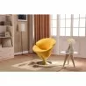 Manhattan Comfort Tulip Swivel Accent Chair in Multi Color Yellow - Manhattan Comfort Tulip Swivel Accent Chair in Multi Color Yellow