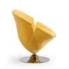 Manhattan Comfort Tulip Swivel Accent Chair in Multi Color Yellow Side - Manhattan Comfort Tulip Swivel Accent Chair in Multi Color Yellow Side