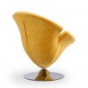 Manhattan Comfort Tulip Swivel Accent Chair in Multi Color Yellow Back