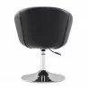 Manhattan Comfort Hopper Black and Polished Chrome Faux Leather Adjustable Height Chair Back - Manhattan Comfort Hopper Black and Polished Chrome Faux Leather Adjustable Height Chair Back