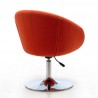 Manhattan Comfort Hopper Orange and Polished Chrome Wool Blend Adjustable Height Chair Back