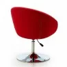 Manhattan Comfort Hopper Red and Polished Chrome Wool Blend Adjustable Height Chair Back - Manhattan Comfort Hopper Red and Polished Chrome Wool Blend Adjustable Height Chair Back