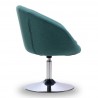 Manhattan Comfort Hopper Sky Blue and Polished Chrome Twill Adjustable Height Chair Side