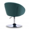 Manhattan Comfort Hopper Sky Blue and Polished Chrome Twill Adjustable Height Chair Back