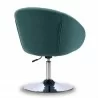 Manhattan Comfort Hopper Sky Blue and Polished Chrome Twill Adjustable Height Chair Back - Manhattan Comfort Hopper Sky Blue and Polished Chrome Twill Adjustable Height Chair Back