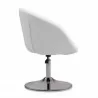 Manhattan Comfort Hopper White and Polished Chrome Faux Leather Adjustable Height Chair Side - Manhattan Comfort Hopper White and Polished Chrome Faux Leather Adjustable Height Chair Side