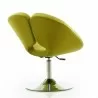 Manhattan Comfort Perch Green and Polished Chrome Wool Blend Adjustable Chair Back - Manhattan Comfort Perch Green and Polished Chrome Wool Blend Adjustable Chair Back