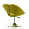 Manhattan Comfort Perch Green and Polished Chrome Wool Blend Adjustable Chair Back