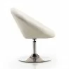 Manhattan Comfort Perch White and Polished Chrome Faux Leather Adjustable Chair Side - Manhattan Comfort Perch White and Polished Chrome Faux Leather Adjustable Chair Side