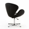 Manhattan Comfort Raspberry Black and Polished Chrome Faux Leather Adjustable Swivel Chair Back - Manhattan Comfort Raspberry Black and Polished Chrome Faux Leather Adjustable Swivel Chair Back