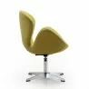 Manhattan Comfort Raspberry Green and Polished Chrome Wool Blend Adjustable Swivel Chair Side - Manhattan Comfort Raspberry Green and Polished Chrome Wool Blend Adjustable Swivel Chair Side