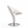 Manhattan Comfort Curl Cream and Polished Chrome Wool Blend Swivel Accent Chair Side - Manhattan Comfort Curl Cream and Polished Chrome Wool Blend Swivel Accent Chair Side