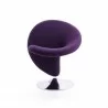 Manhattan Comfort Curl Purple and Polished Chrome Wool Blend Swivel Accent Chair - Manhattan Comfort Curl Purple and Polished Chrome Wool Blend Swivel Accent Chair
