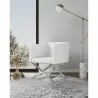 Manhattan Comfort Hollywood White and Polished Chrome Faux Leather Lounge Accent Chair - Manhattan Comfort Hollywood White and Polished Chrome Faux Leather Lounge Accent Chair