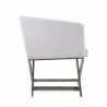 Manhattan Comfort Hollywood White and Polished Chrome Faux Leather Lounge Accent Chair Side - Manhattan Comfort Hollywood White and Polished Chrome Faux Leather Lounge Accent Chair Side