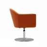 Manhattan Comfort Voyager Orange and Brushed Metal Woven Swivel Adjustable Accent Chair Side - Manhattan Comfort Voyager Orange and Brushed Metal Woven Swivel Adjustable Accent Chair Side