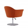 Manhattan Comfort Voyager Orange and Brushed Metal Woven Swivel Adjustable Accent Chair