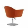Manhattan Comfort Voyager Orange and Brushed Metal Woven Swivel Adjustable Accent Chair - Manhattan Comfort Voyager Orange and Brushed Metal Woven Swivel Adjustable Accent Chair