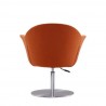 Manhattan Comfort Voyager Orange and Brushed Metal Woven Swivel Adjustable Accent Chair Back