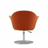 Manhattan Comfort Voyager Orange and Brushed Metal Woven Swivel Adjustable Accent Chair Back - Manhattan Comfort Voyager Orange and Brushed Metal Woven Swivel Adjustable Accent Chair Back