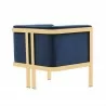 Manhattan Comfort Paramount Royal Blue and Polished Brass Velvet Accent Armchair Back Angle - Manhattan Comfort Paramount Royal Blue and Polished Brass Velvet Accent Armchair Back Angle