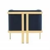 Manhattan Comfort Paramount Royal Blue and Polished Brass Velvet Accent Armchair Back - Manhattan Comfort Paramount Royal Blue and Polished Brass Velvet Accent Armchair Back